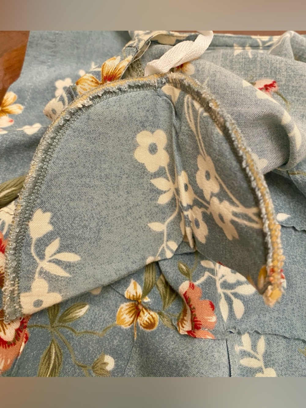 Erika & Co Petites Vintage 90s Blue Pink Floral SZ SP Cottagecore Romantic Dress - Picture 9 of 12